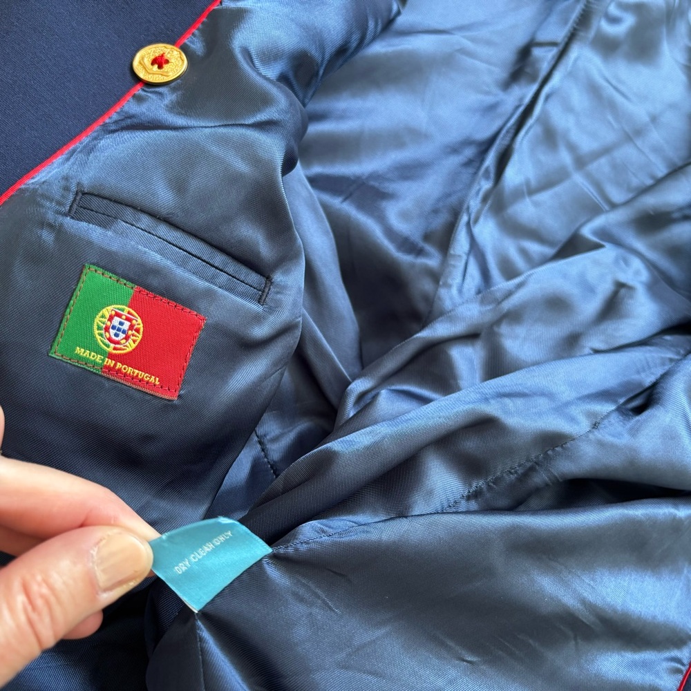 J. McLAUGHLIN Navy Jacket W/ Gold Buttons Career Sophisticated Modern Chic 8 - Picture 4 of 8